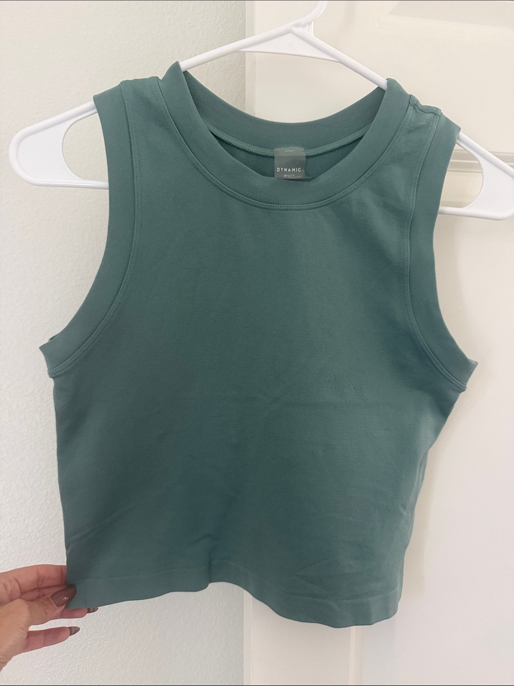 Sage Green Sleeveless Crop Tank